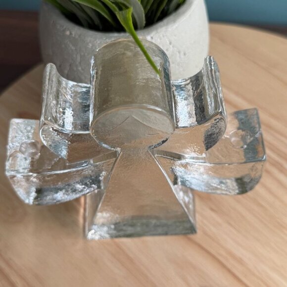 Wiesenthal-Hutte K Breit Angel Candle Holder Clear Glass MCM Brutalist W Germany - Picture 4 of 14